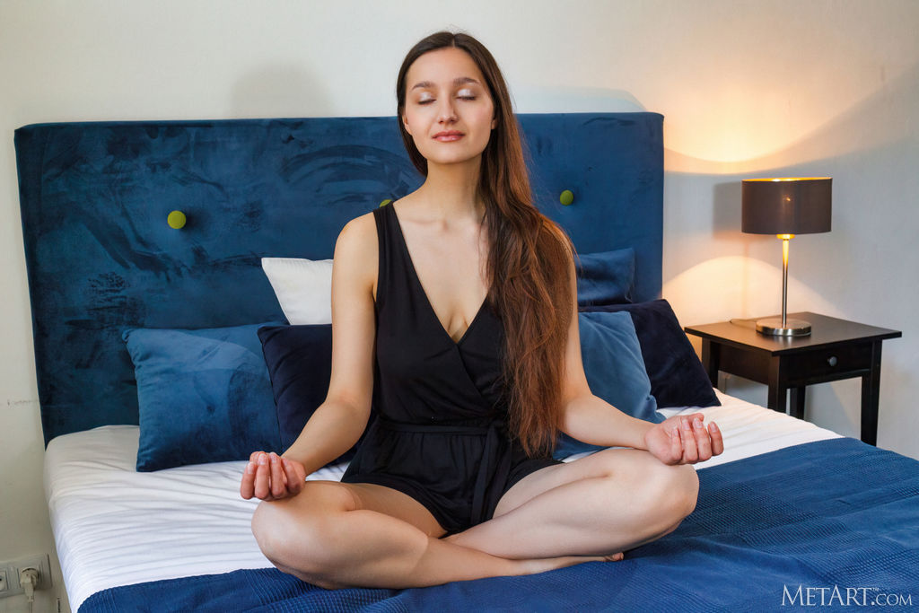 Natural Beauty Adeline Flaunting Her Hairy Pussy And Firm Round Ass Cover Photo