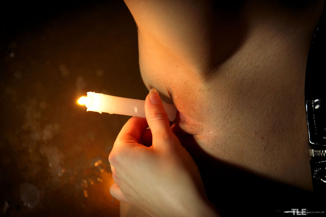 Rebeka Ruby Stroking Her Nipples Through The Tape Crosses