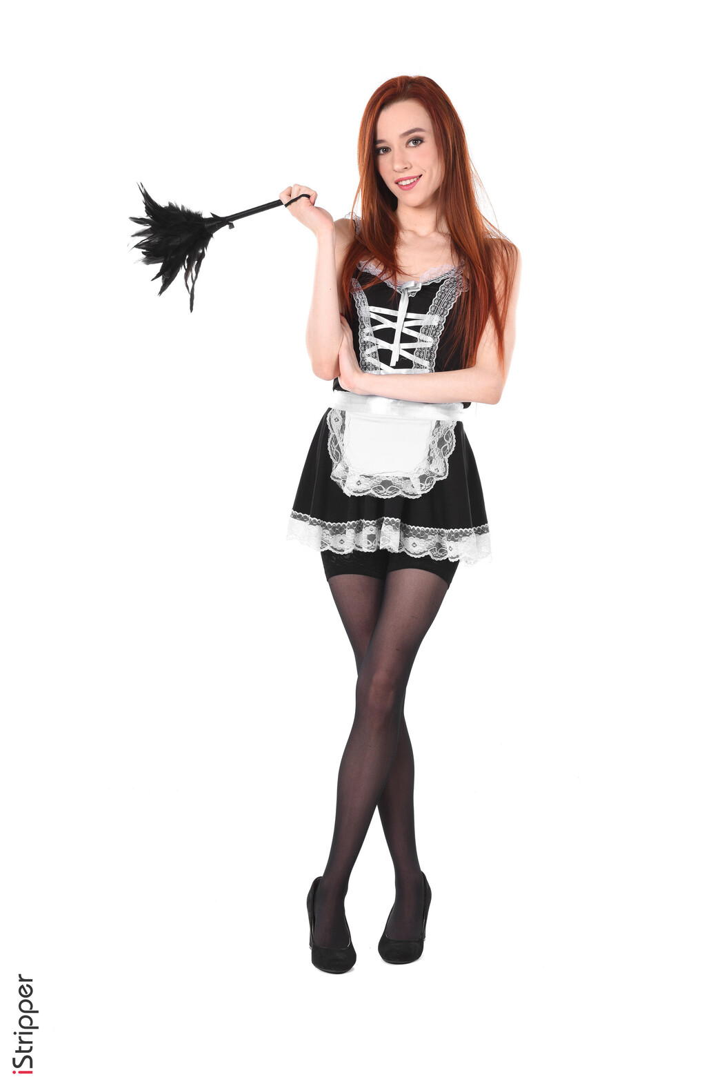 Redhead Sherice Posing Naked Only In Stockings Cover Photo