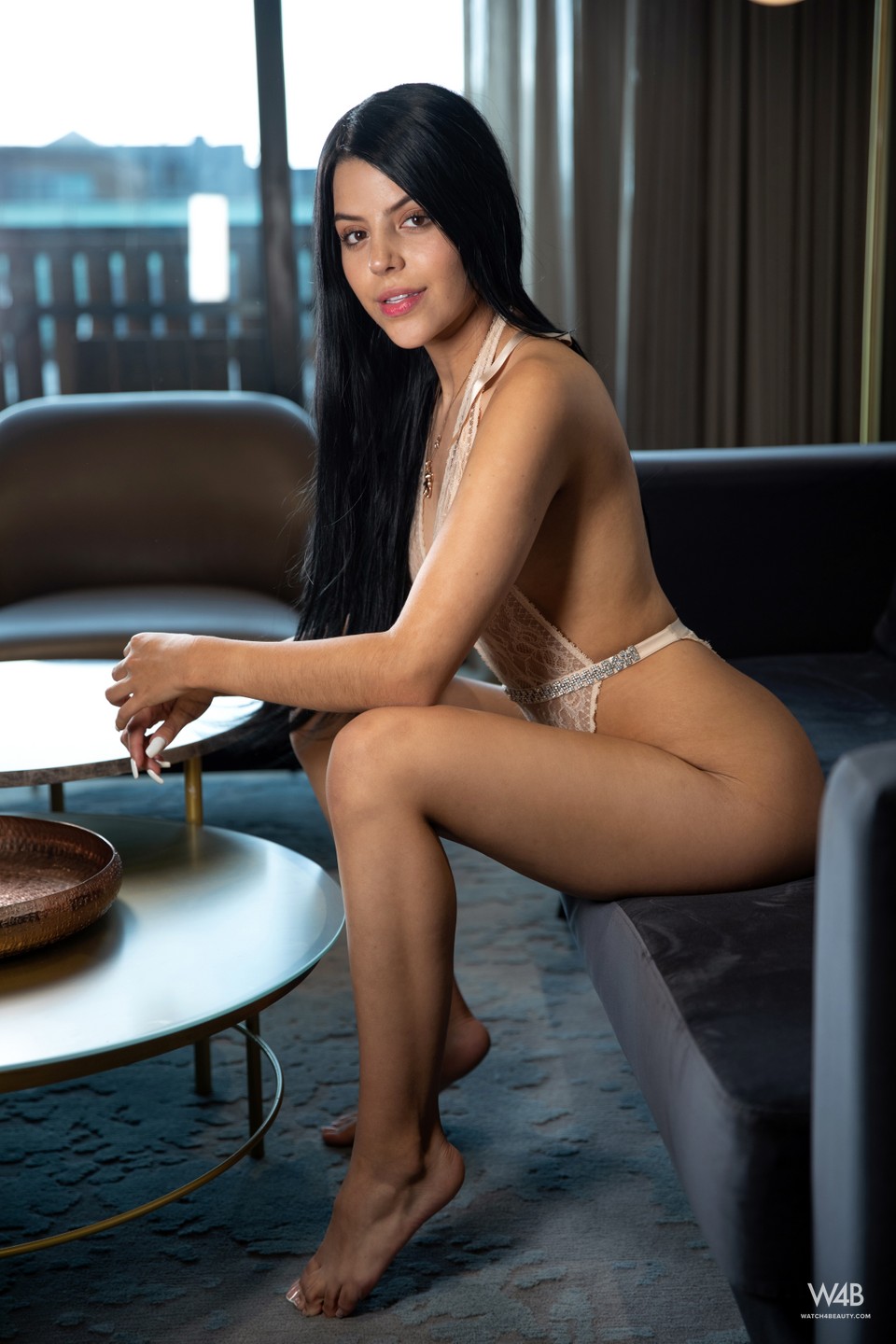 Sexy Beauty Salome In Masturbating Scene With A Brown Dildo