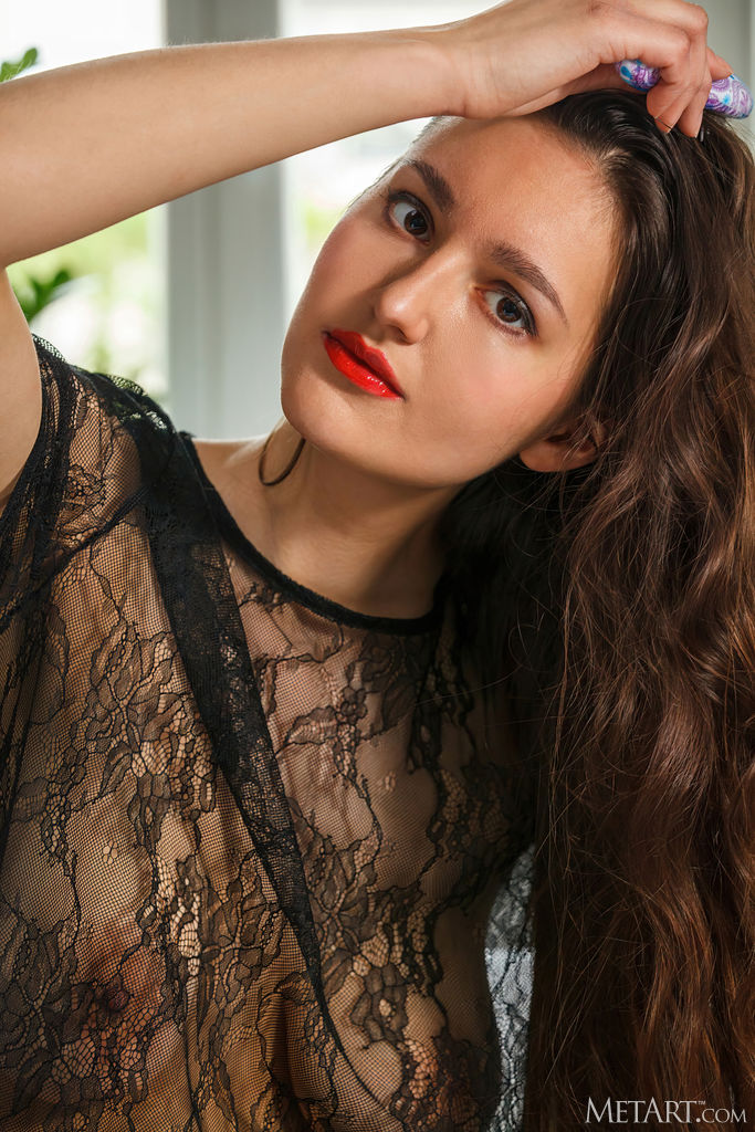 Sexy Brunette Adeline Shares This Sensual Moment With You