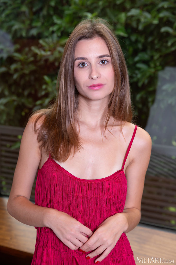 Sexy Brunette Nyx Sprawls Naked On A Blanket On The Sun-warmed Wooden Floor Cover Photo