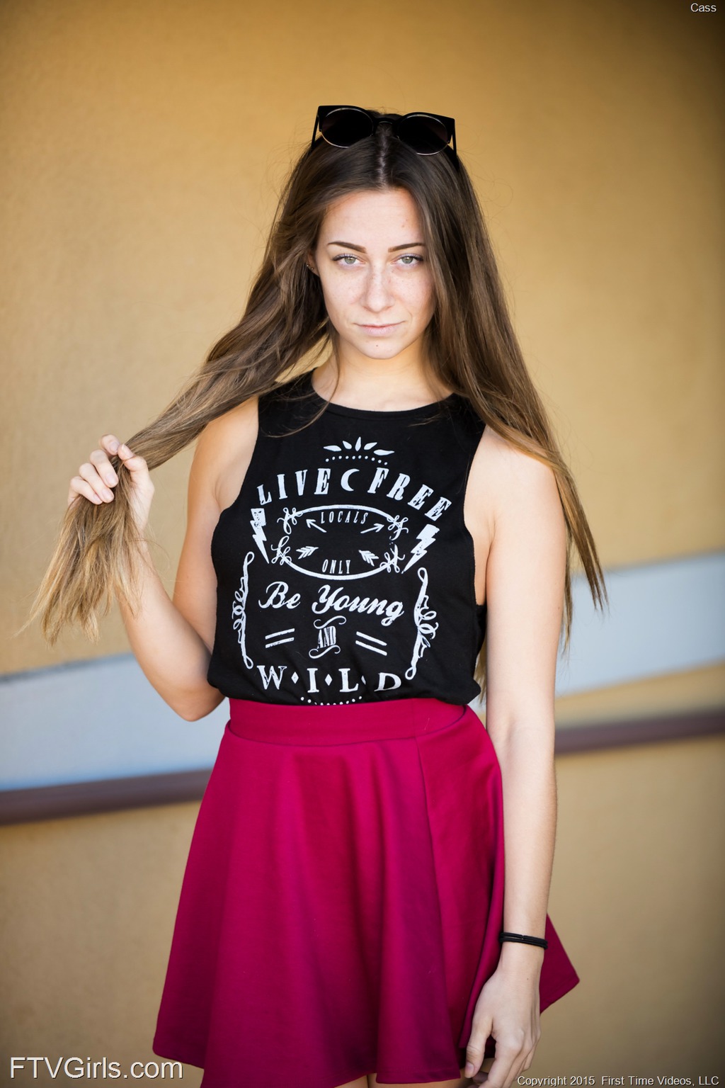 Sexy Brunette Cass Naked In Public