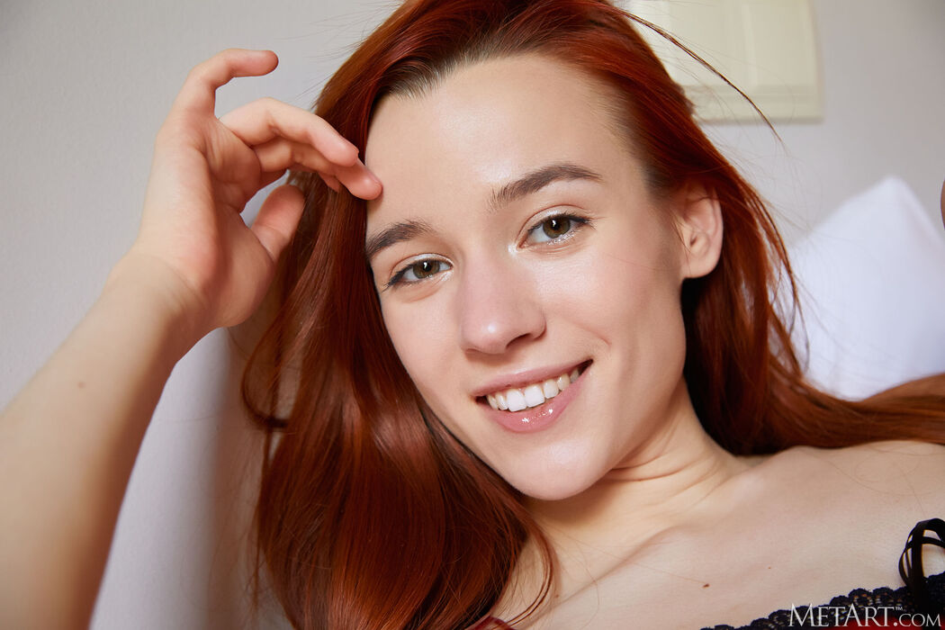 Sherice Russian Beauty Slips Her Red And Black Lace