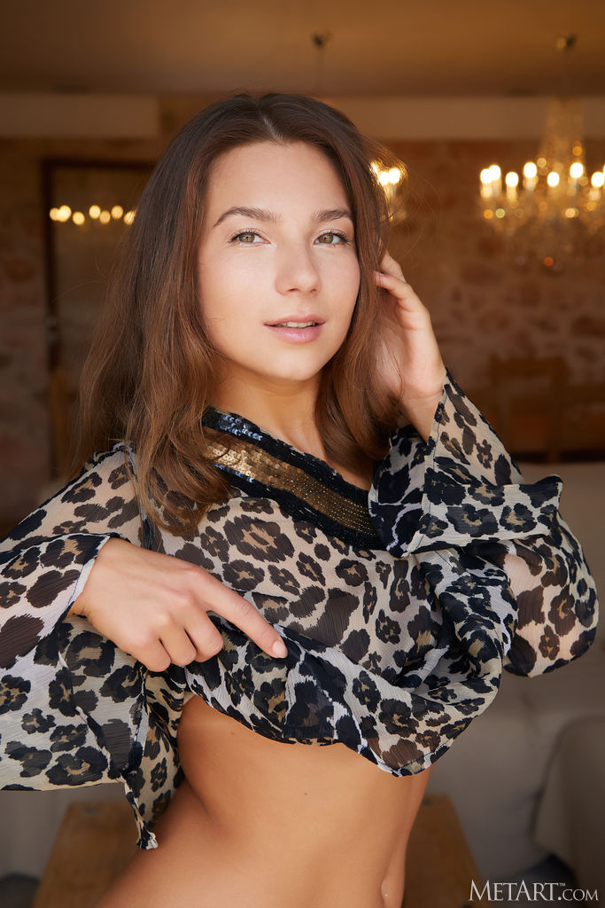 Stunning Belka Expose Her Shaved Pussy And Curvaceous Ass