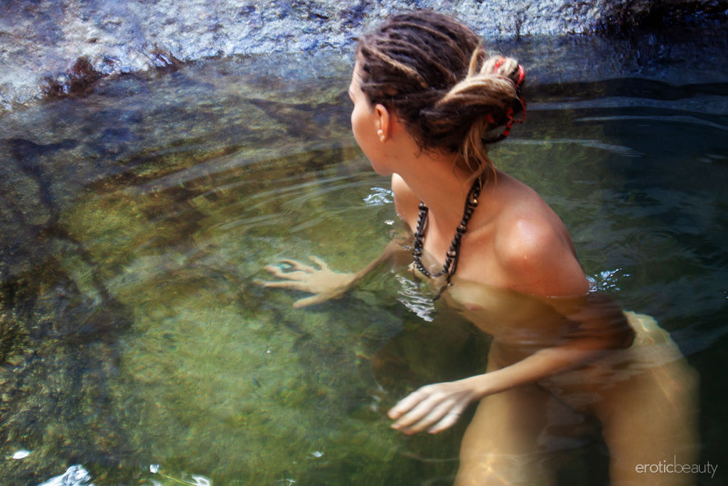 Teen Girl Bullet Getting Wet In Water