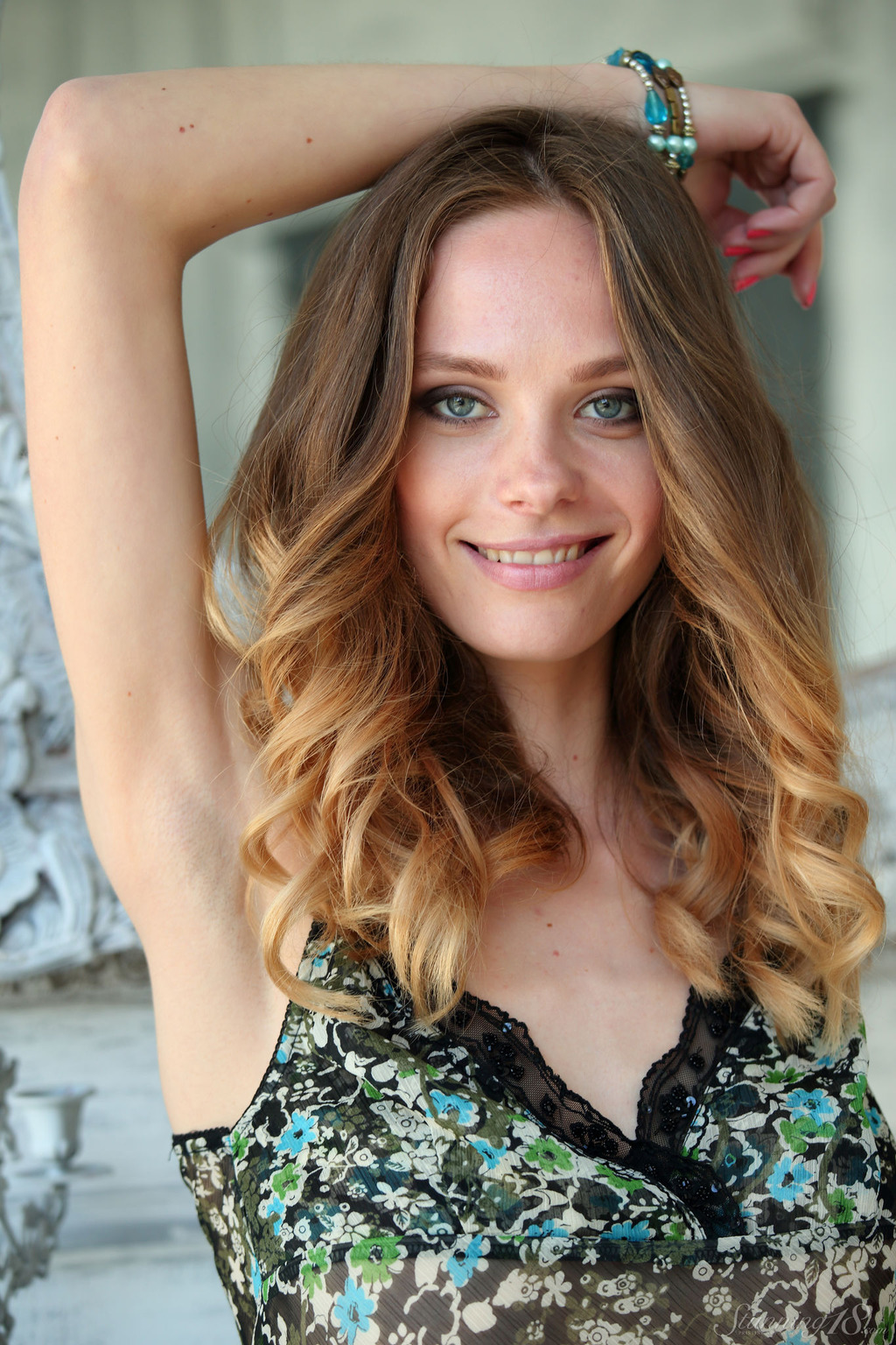 Top Cute Brunette Irene Strips