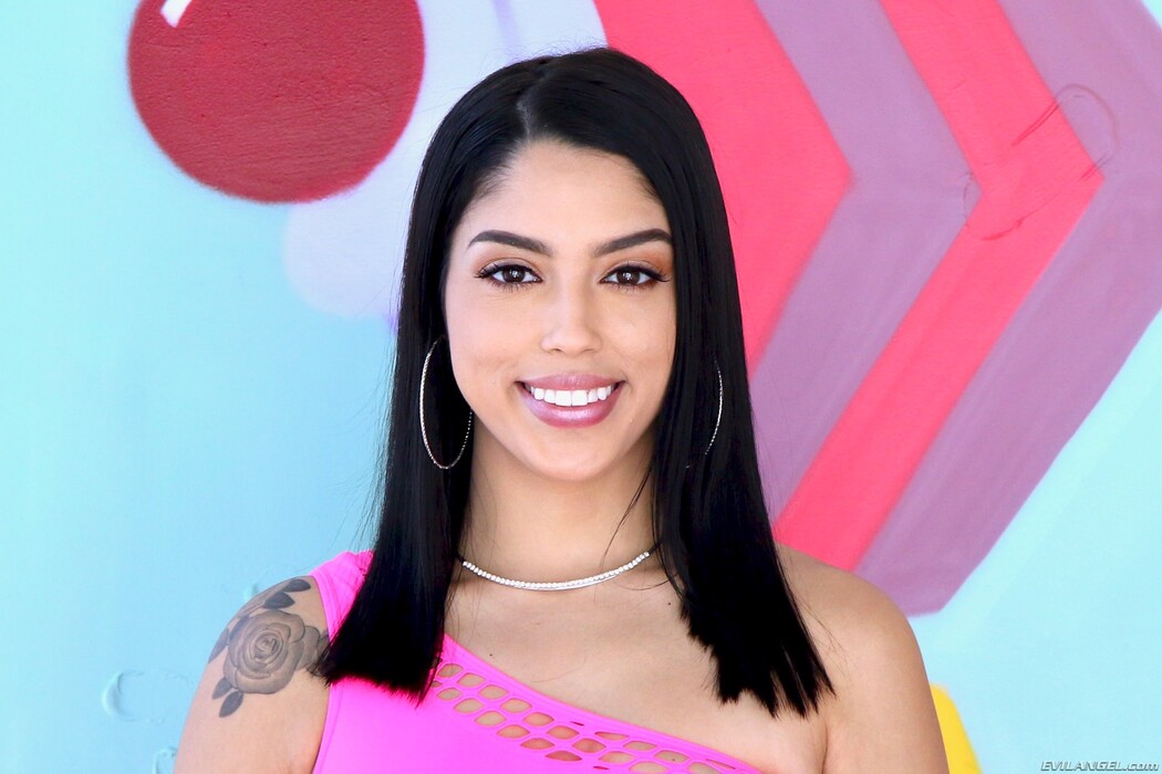 Vanessa Sky Strps Her Pink Stockings Cover Photo