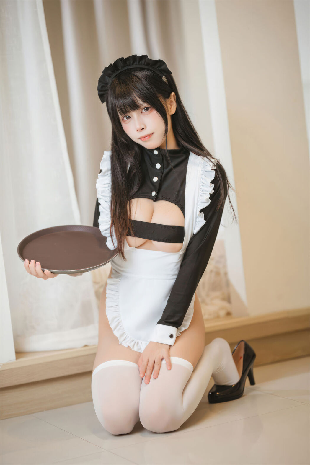 Coser@三無人型 – 高叉女仆 (43P)