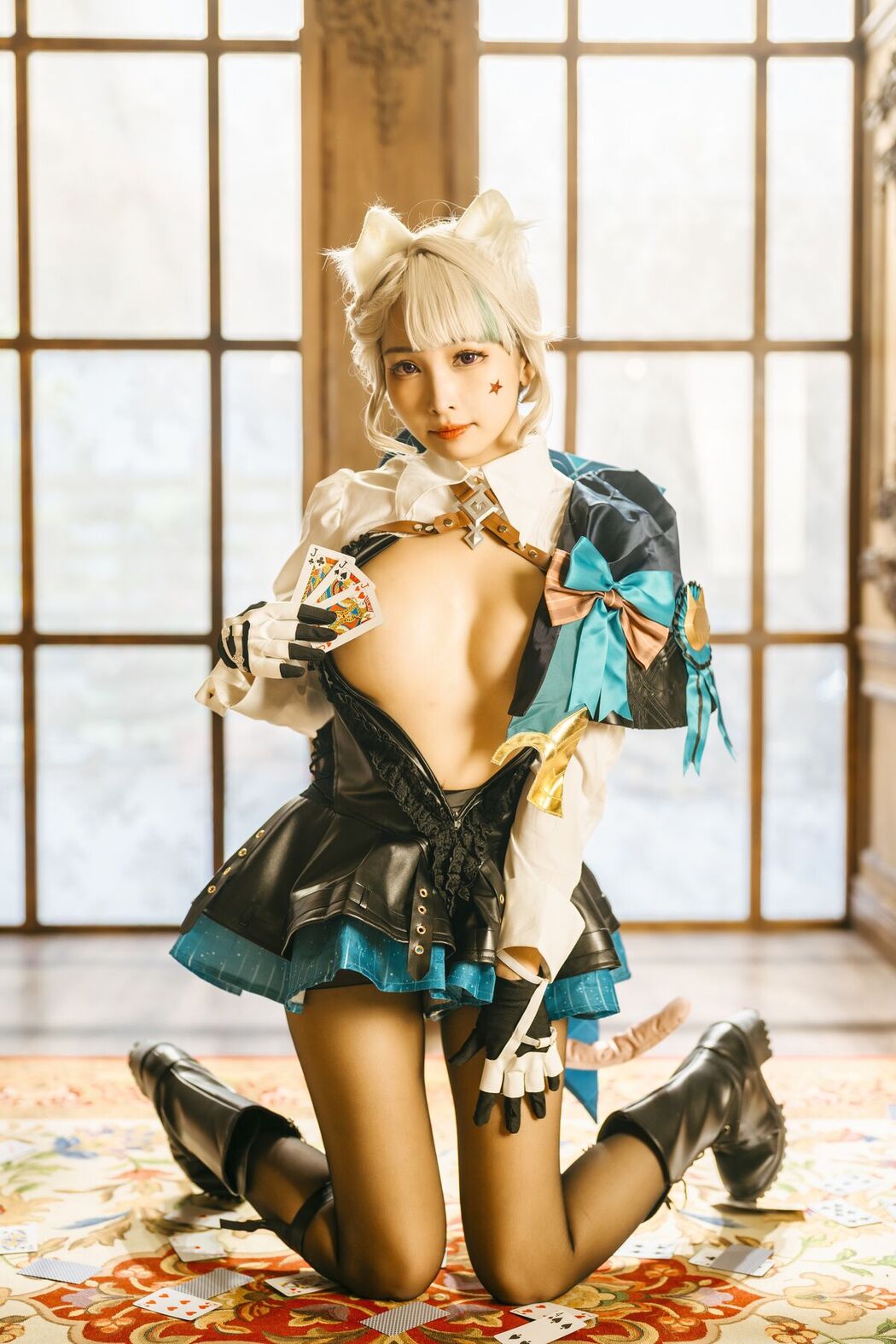 Coser@慕慕Momo – 原神 Genshin 琳妮特的色情魔術 室内 (57P)