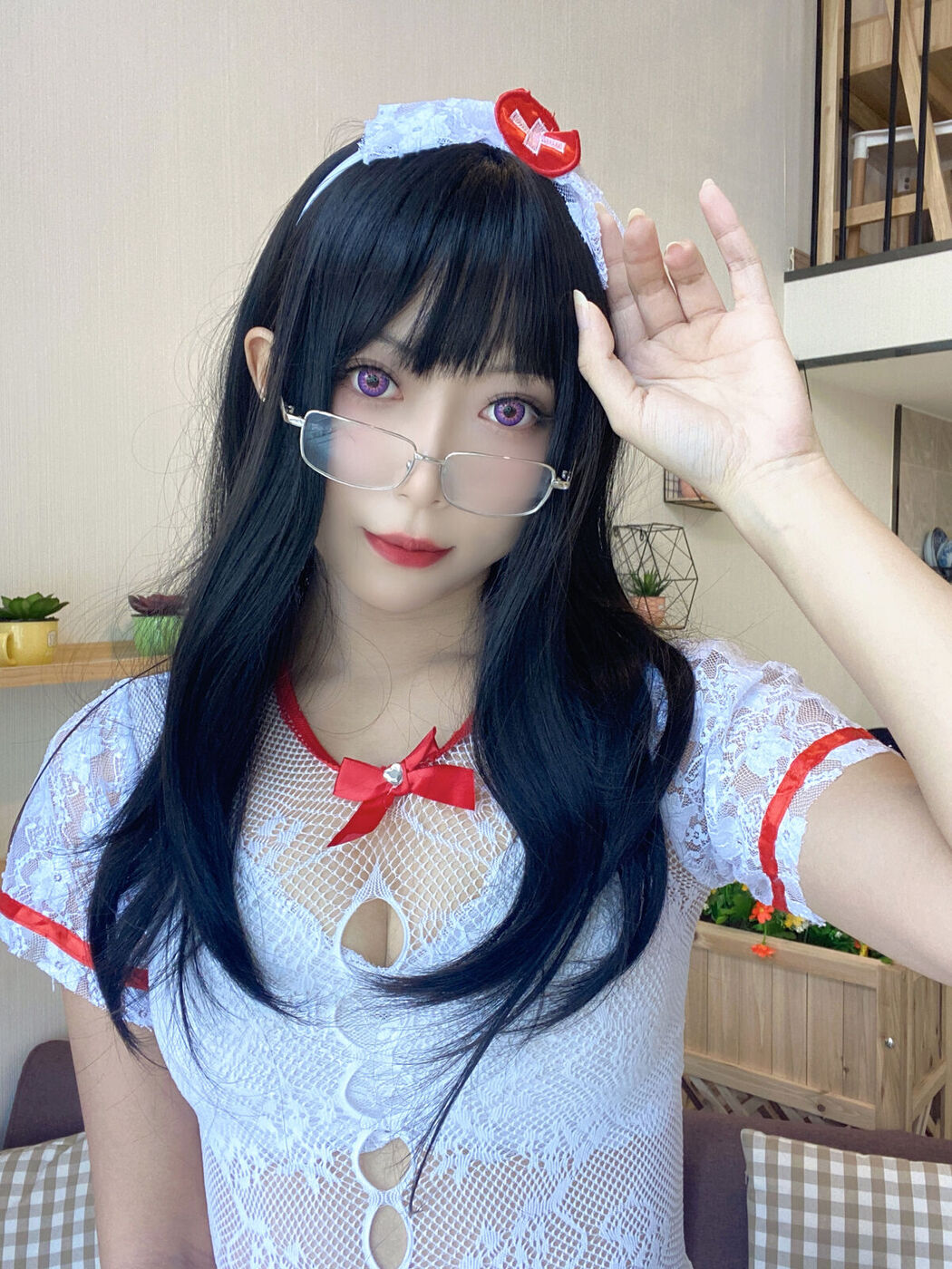 Coser@Money冷冷 – 白网护士套 (49P)