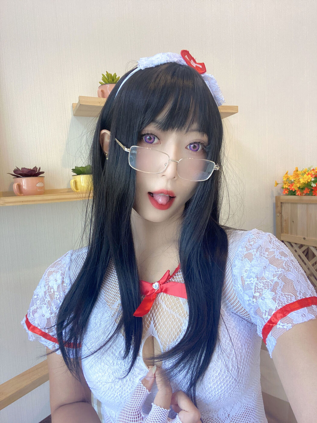 Coser@Money冷冷 – 白网护士套 (49P)