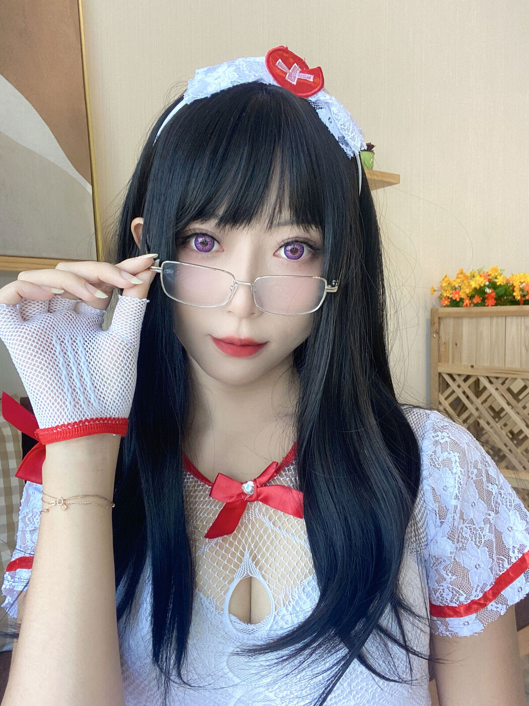 Coser@Money冷冷 – 白网护士套 (49P)