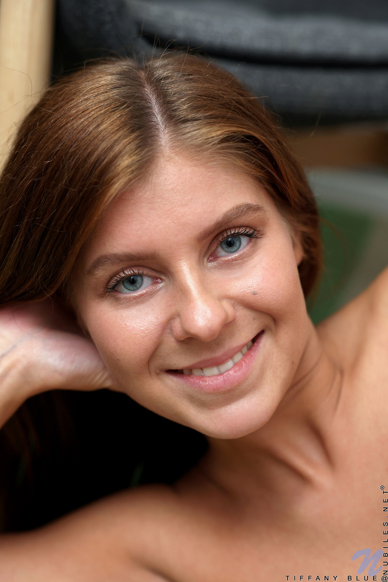 Tiffany Blue Pinching Her Nipples And Fondling Her Bald Fuck Hole