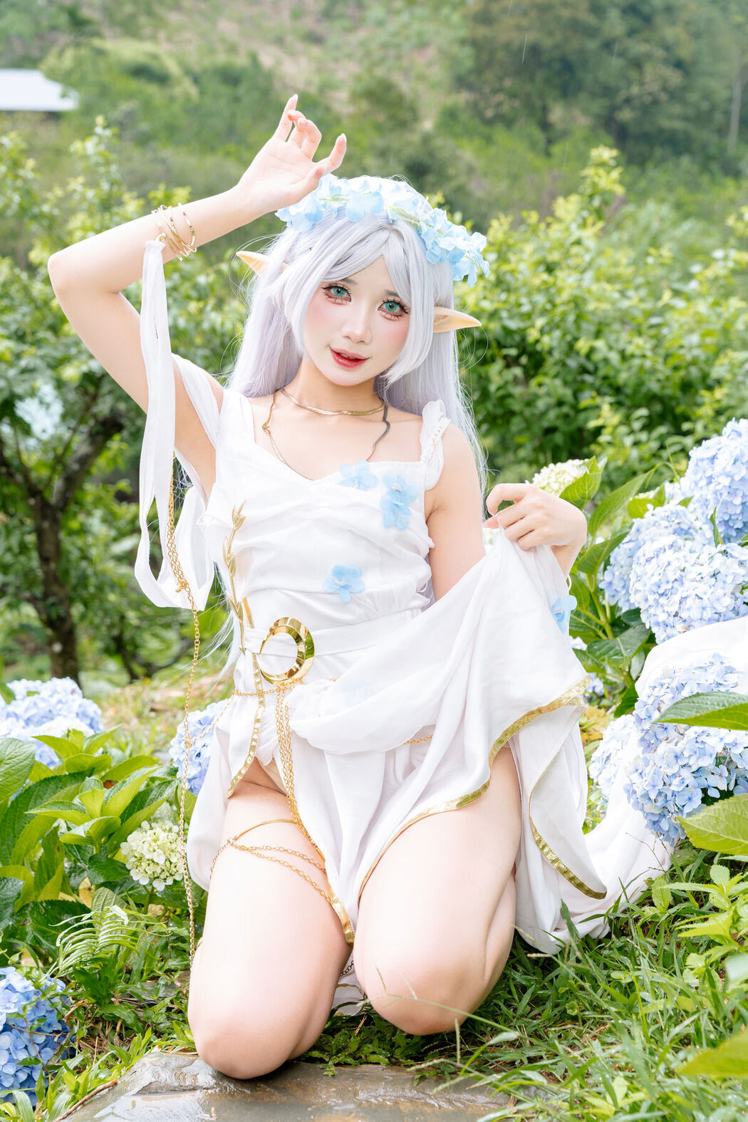 Coser@PoppaChan – Frieren Blue Valley Dress (39P)