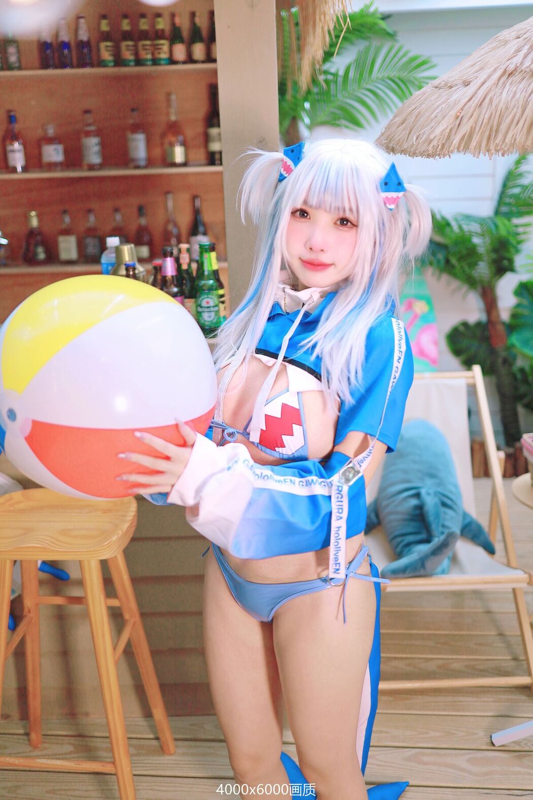 Coser@慕慕Momo &#8211; 鲨鱼制服 Gura (58P &#8211; 1V)