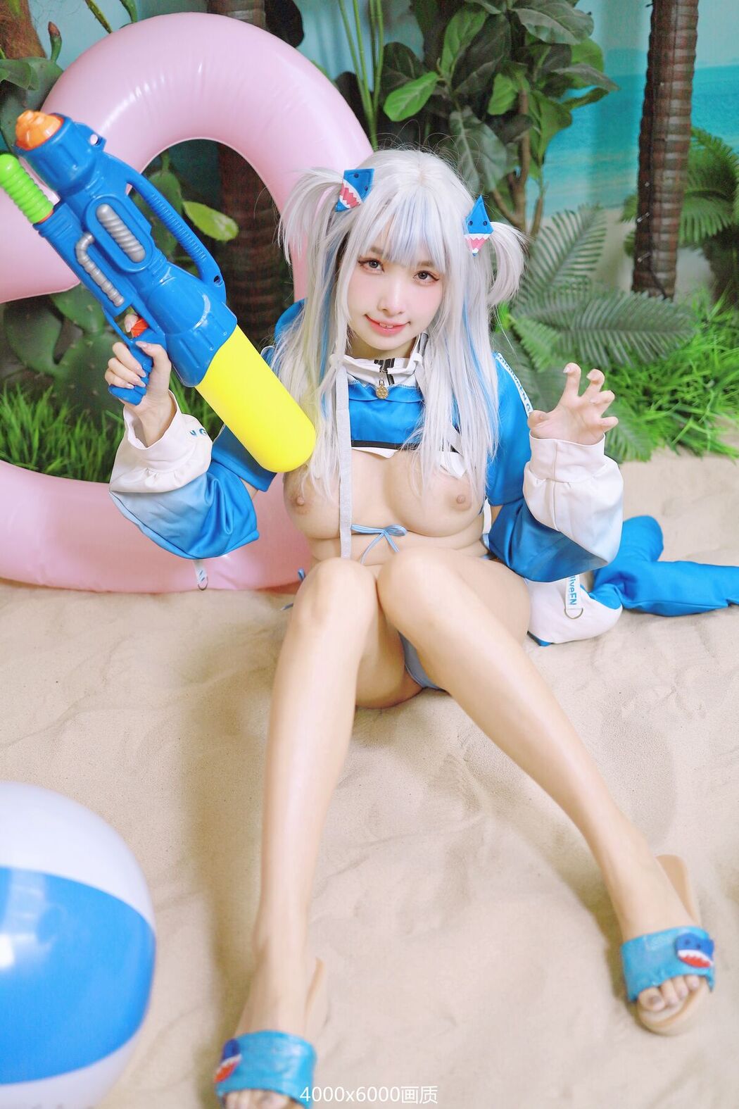 Coser@慕慕Momo &#8211; 鲨鱼制服 Gura (58P &#8211; 1V)