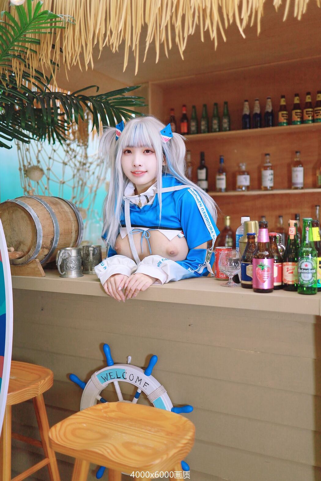 Coser@慕慕Momo &#8211; 鲨鱼制服 Gura (58P &#8211; 1V)