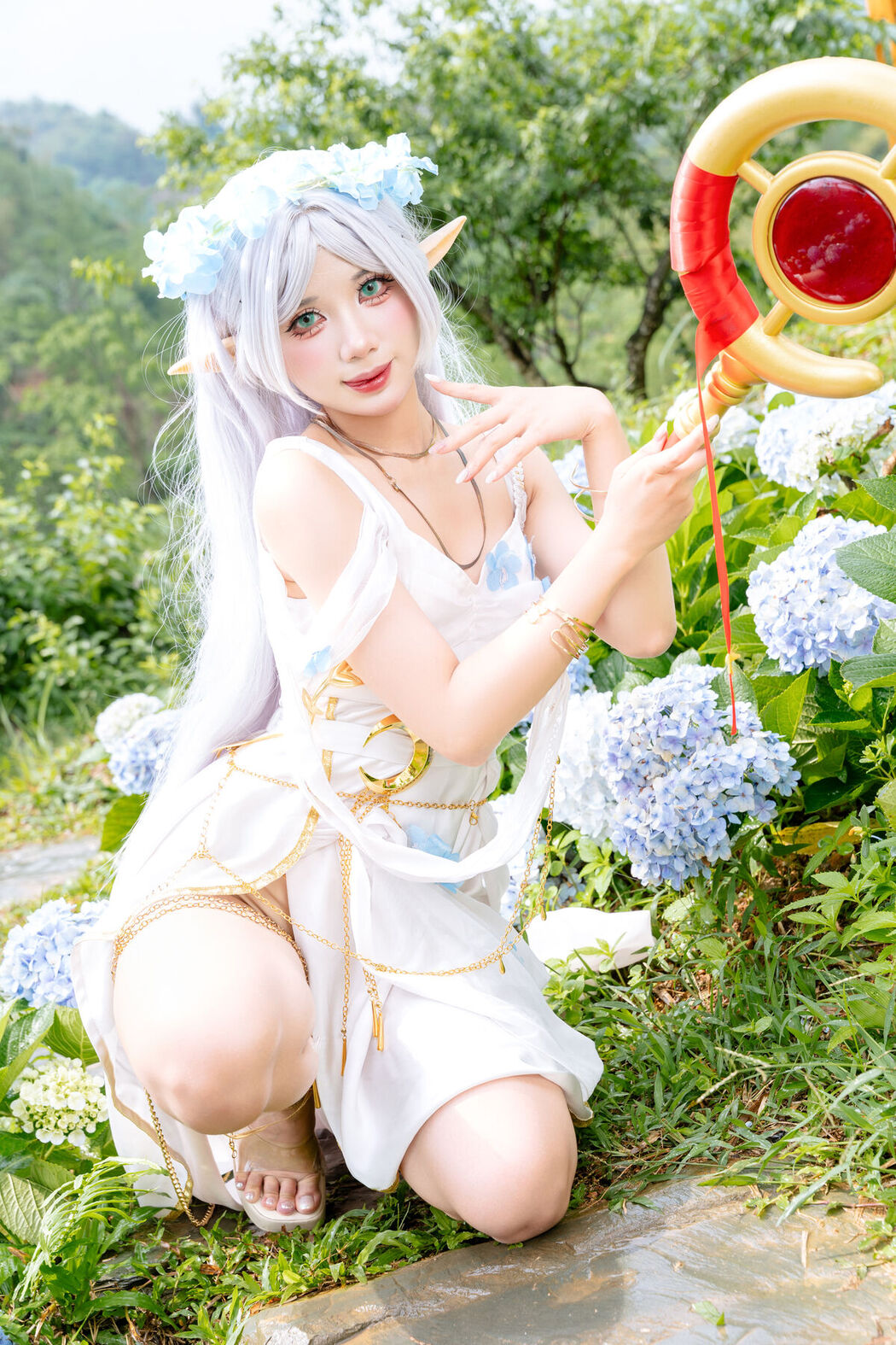 Coser@PoppaChan – Frieren Blue Valley Dress (39P)