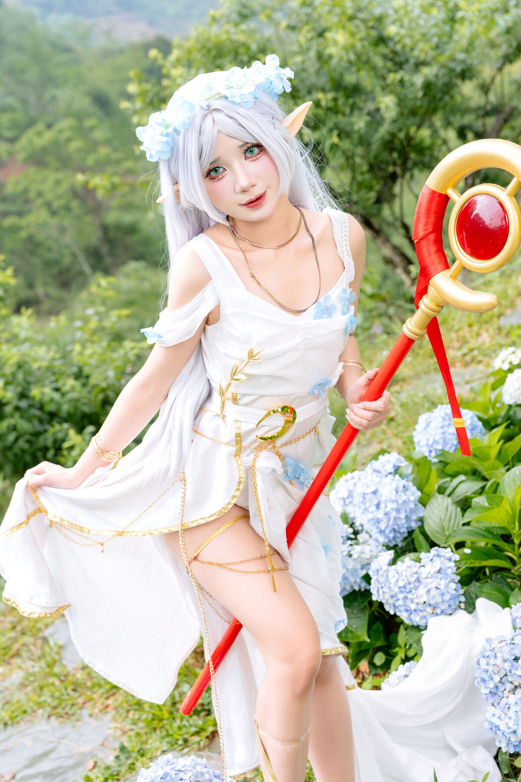 Coser@PoppaChan – Frieren Blue Valley Dress (39P)