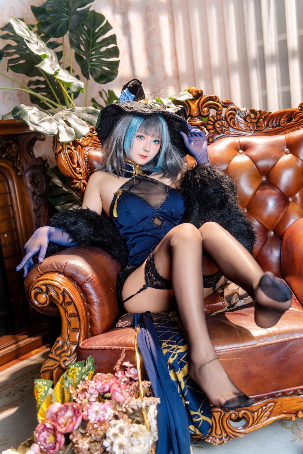 Coser@喜欢爱理吗 – 柴郡旗袍 (37P)