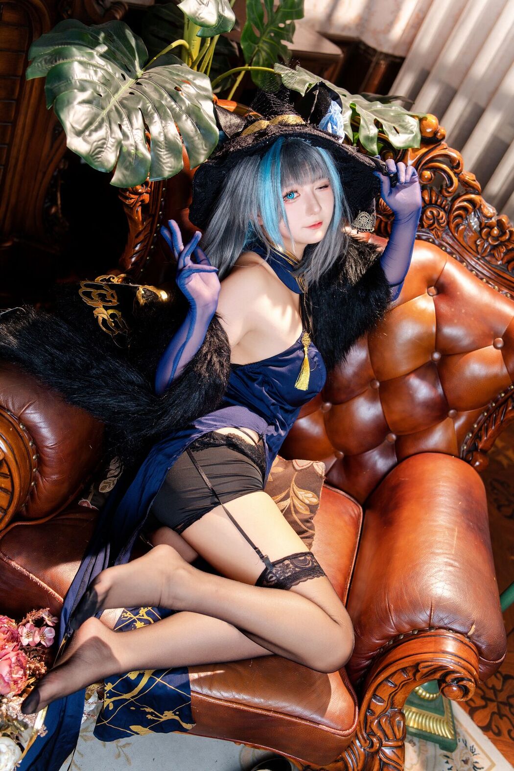 Coser@喜欢爱理吗 – 柴郡旗袍 (37P)