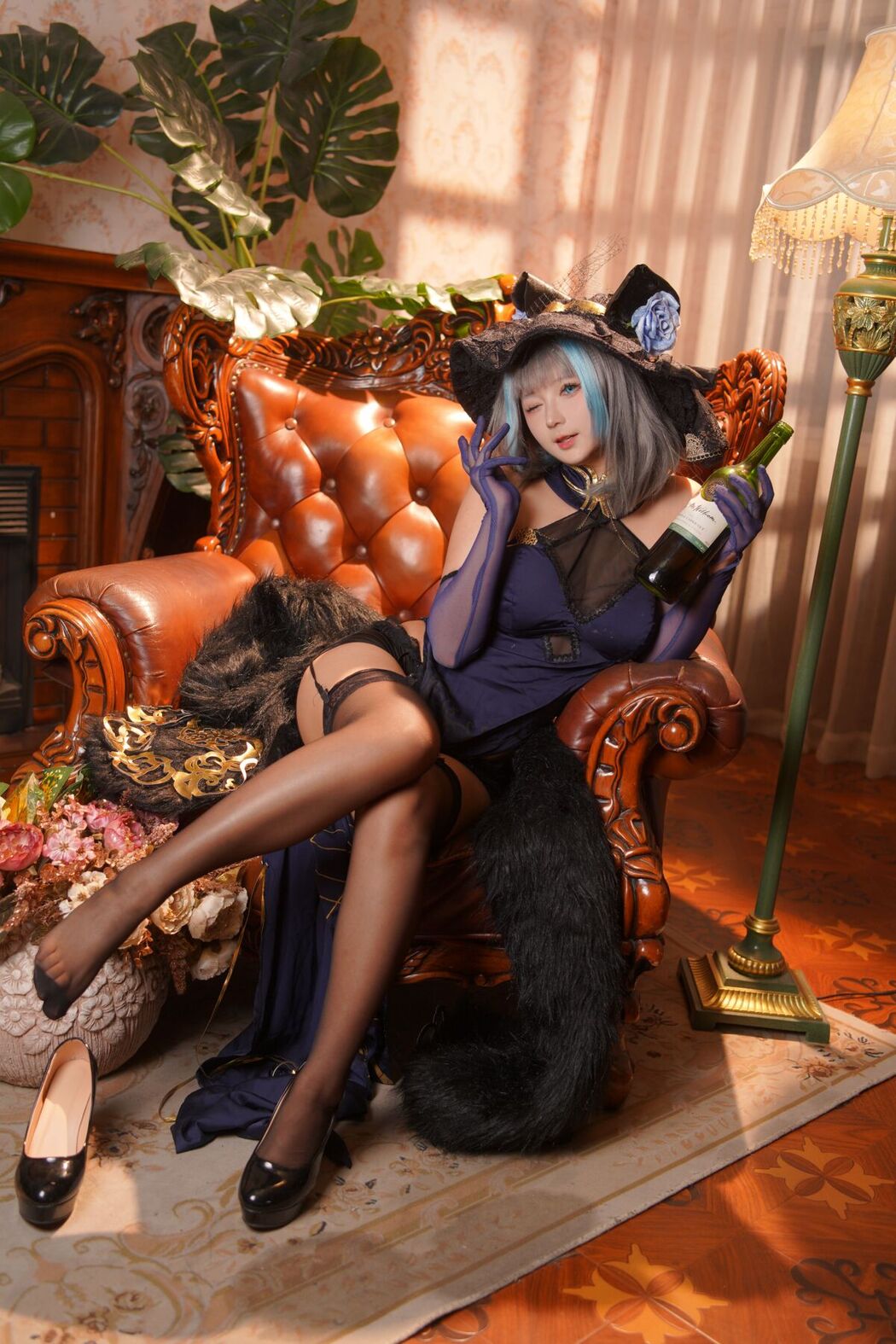 Coser@喜欢爱理吗 – 柴郡旗袍 (37P)