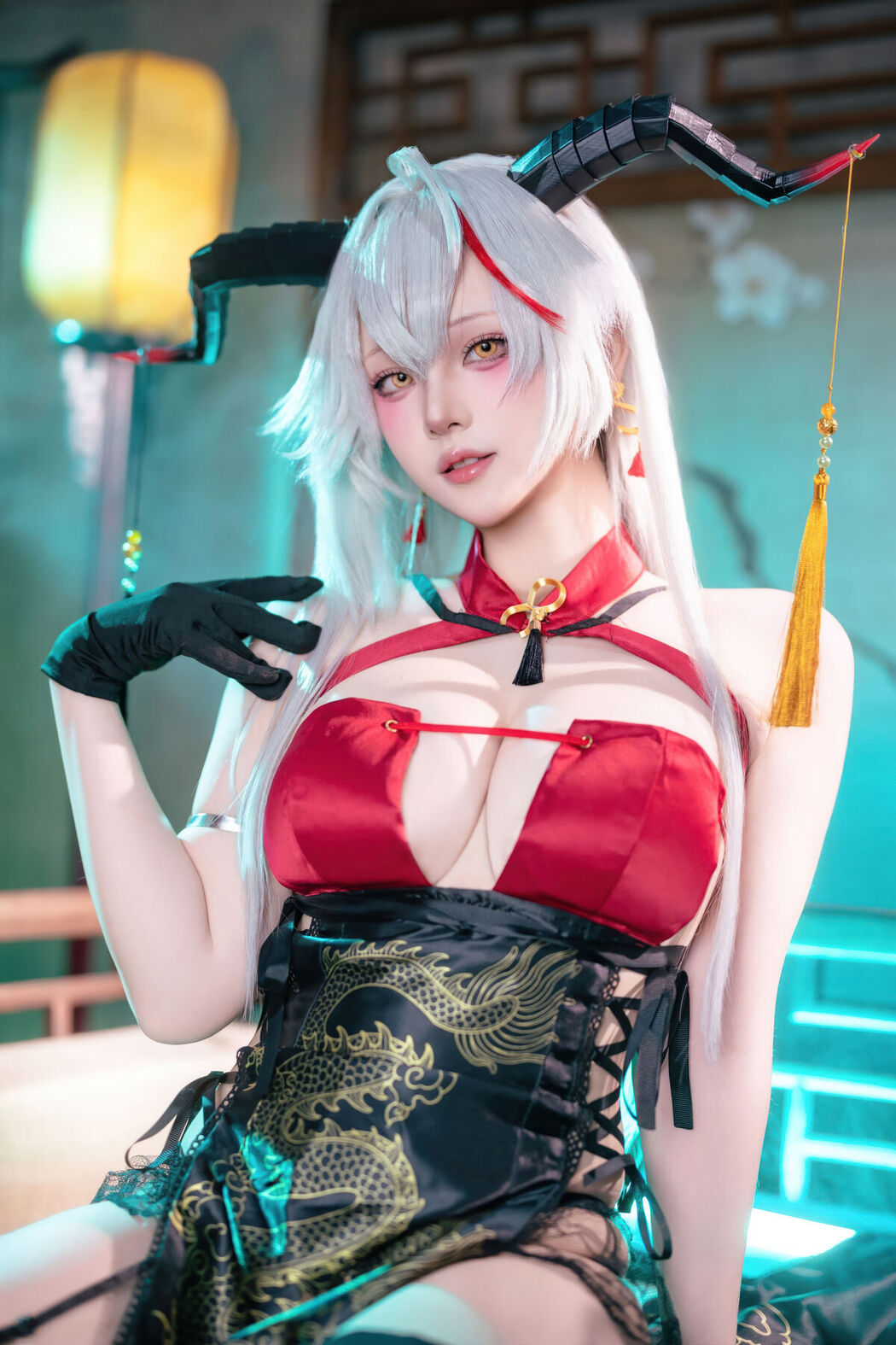 Coser@屿鱼 – 碧蓝航线 埃吉尔旗袍 (50P)