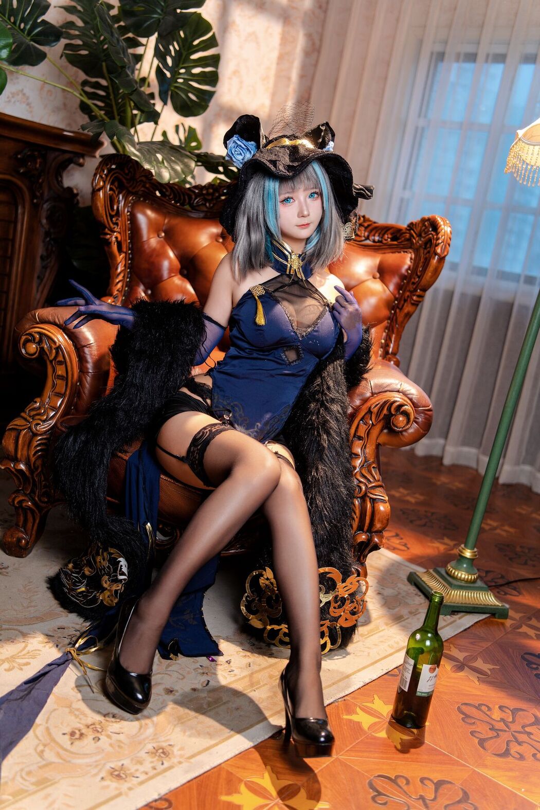 Coser@喜欢爱理吗 – 柴郡旗袍 (37P)