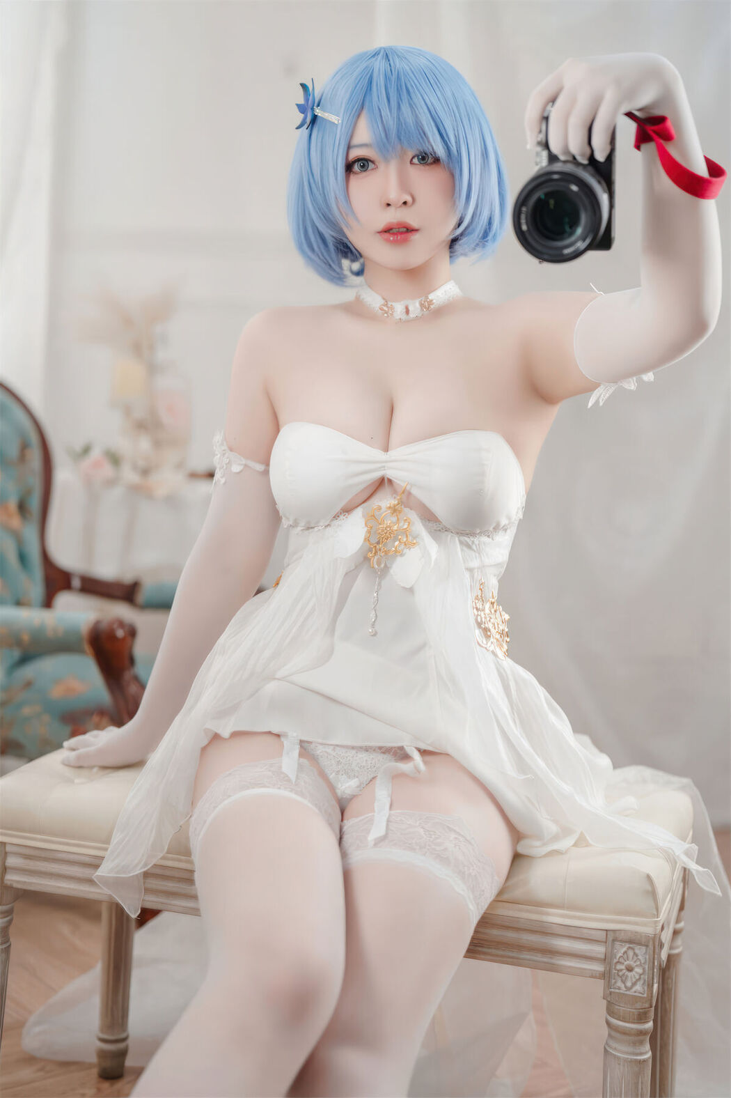 Coser@半半子 &#8211; 碧蓝航线 恰巴耶夫 白骑兵的旋律 礼服 (64P &#8211; 2V)