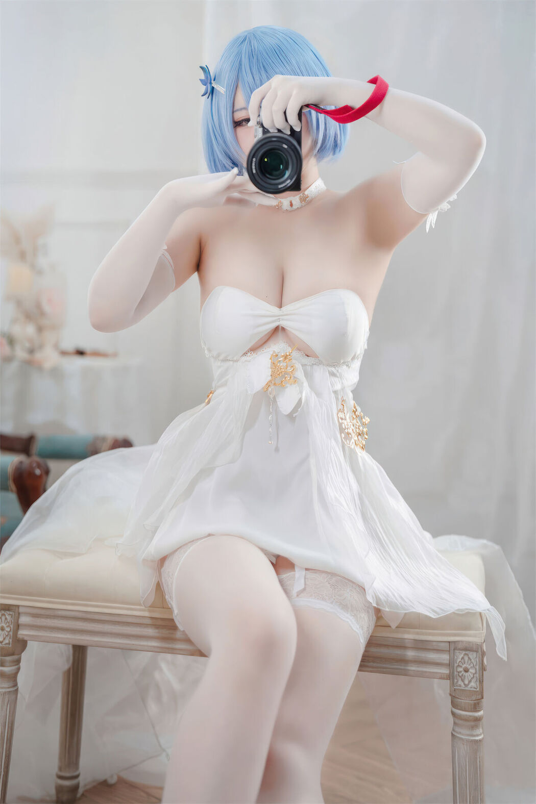 Coser@半半子 &#8211; 碧蓝航线 恰巴耶夫 白骑兵的旋律 礼服 (64P &#8211; 2V)