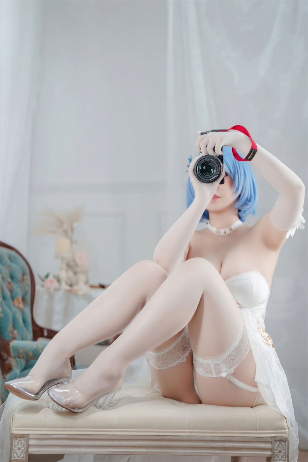 Coser@半半子 &#8211; 碧蓝航线 恰巴耶夫 白骑兵的旋律 礼服 (64P &#8211; 2V)