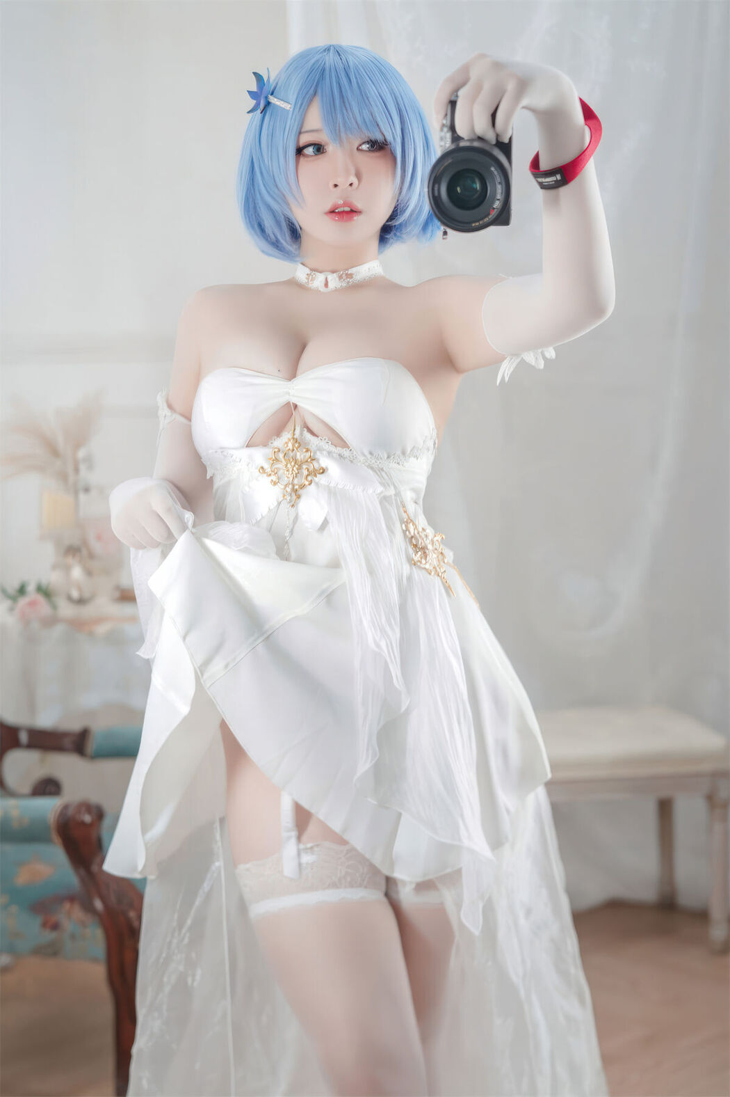 Coser@半半子 &#8211; 碧蓝航线 恰巴耶夫 白骑兵的旋律 礼服 (64P &#8211; 2V)