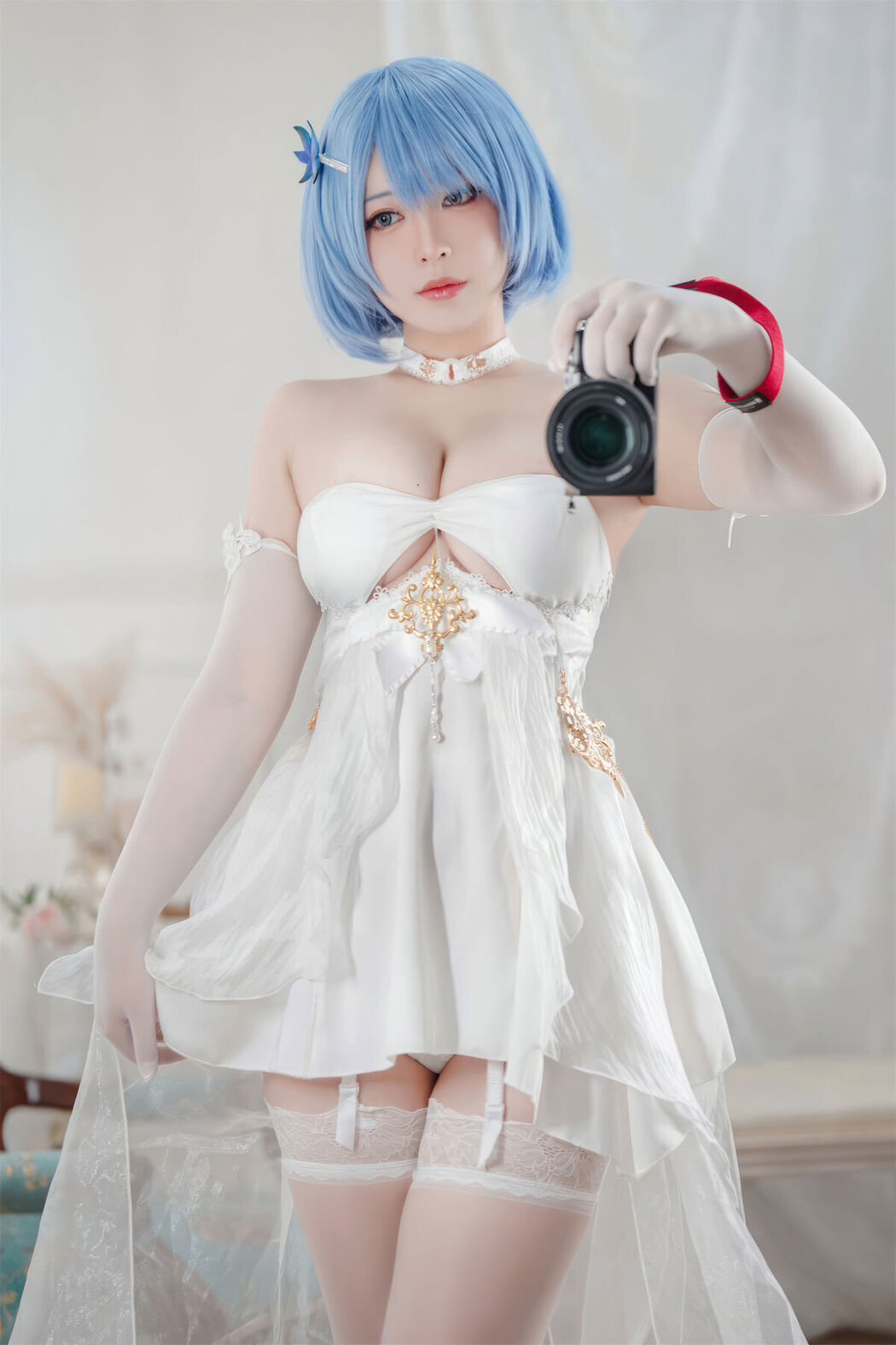 Coser@半半子 &#8211; 碧蓝航线 恰巴耶夫 白骑兵的旋律 礼服 (64P &#8211; 2V)
