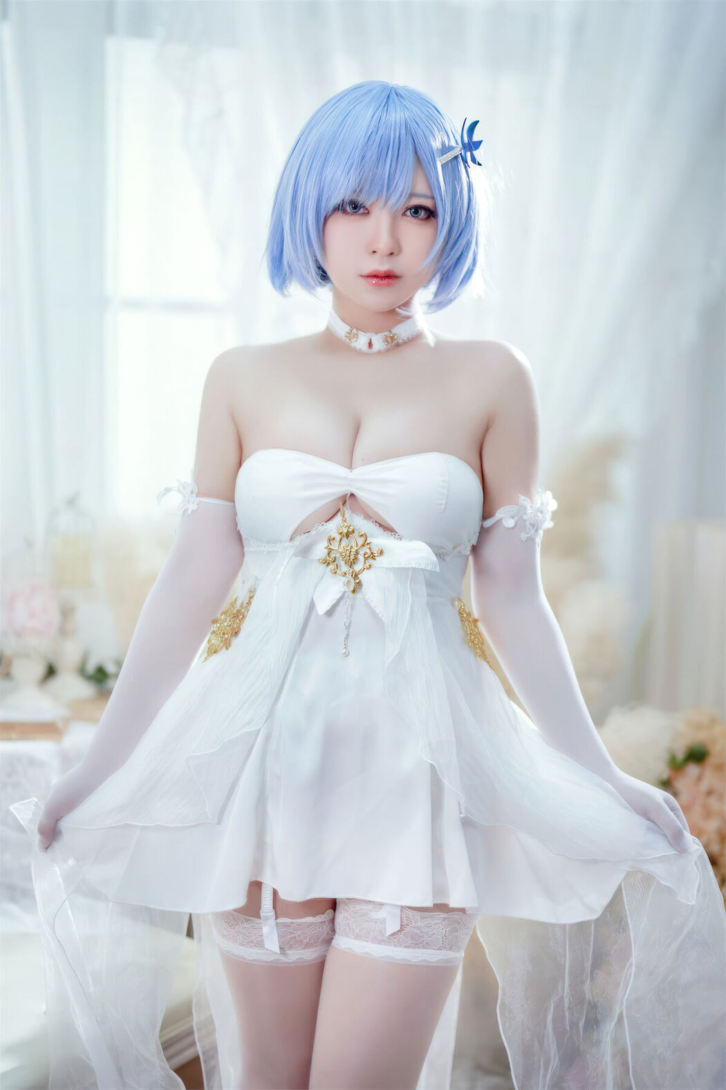 Coser@半半子 &#8211; 碧蓝航线 恰巴耶夫 白骑兵的旋律 礼服 (64P &#8211; 2V)
