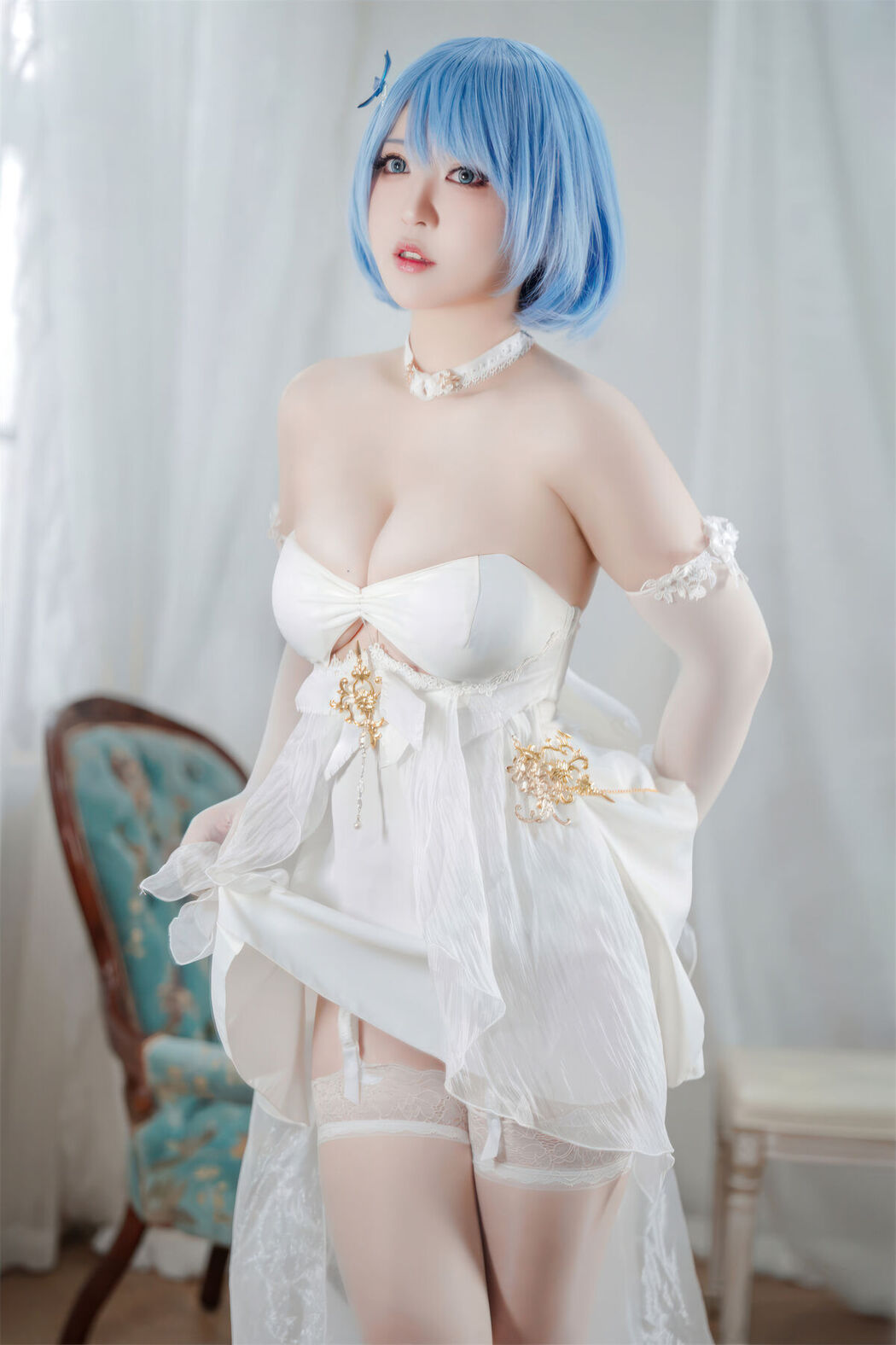 Coser@半半子 &#8211; 碧蓝航线 恰巴耶夫 白骑兵的旋律 礼服 (64P &#8211; 2V)