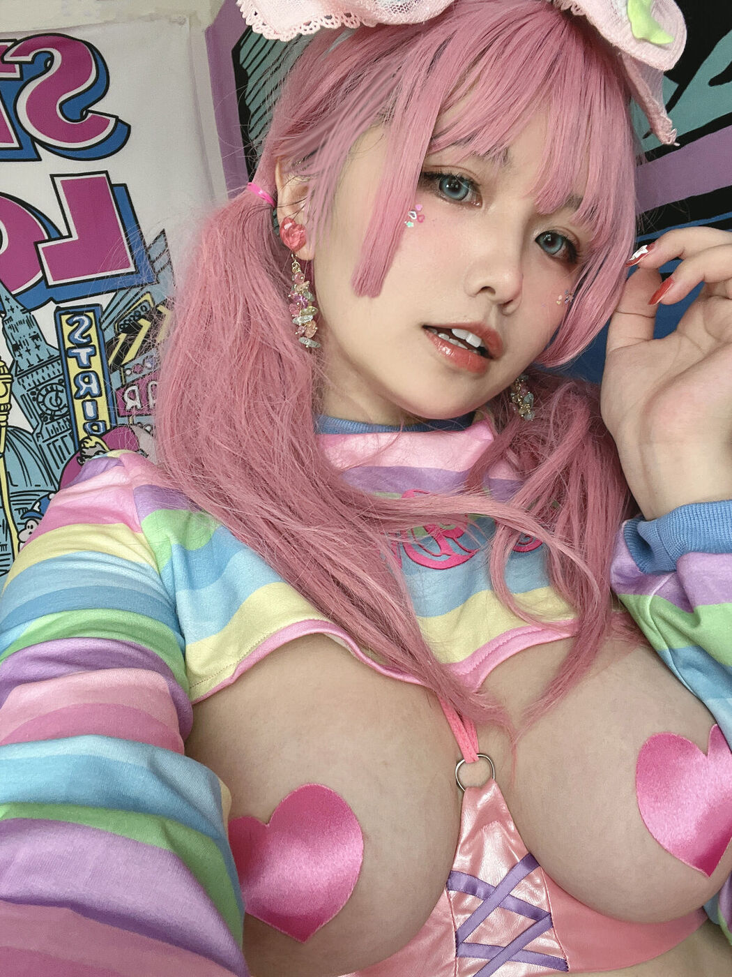 Coser@阿半今天很开心 – 粉色双马尾 (43P)