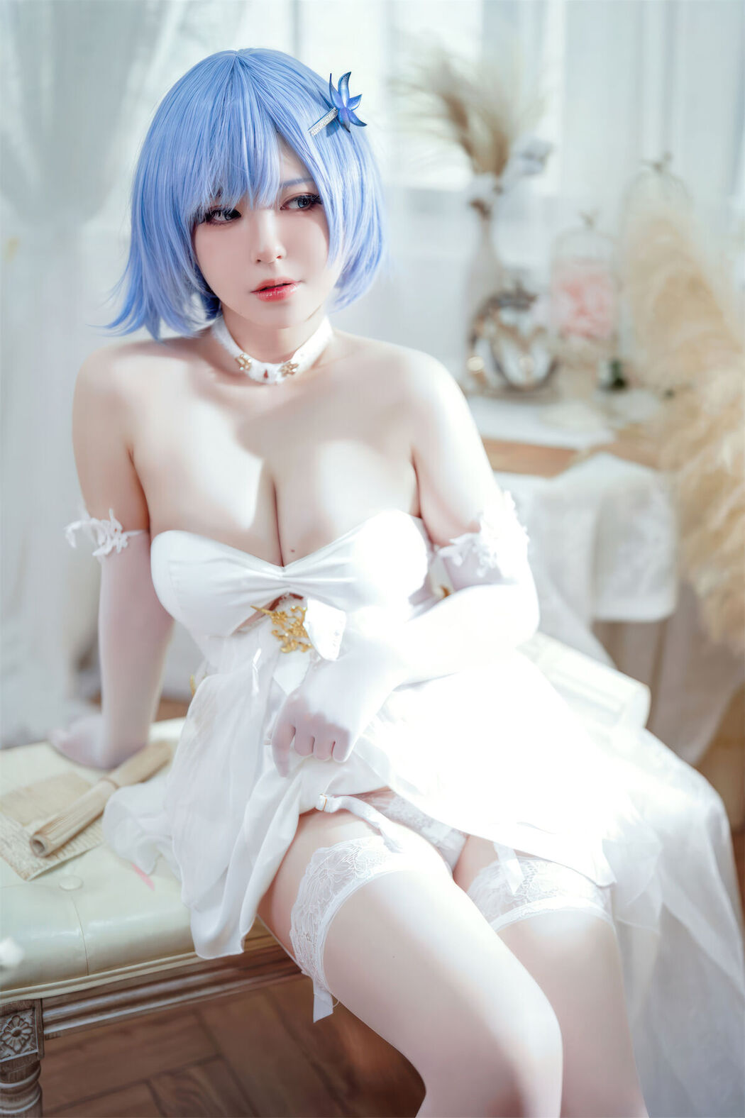 Coser@半半子 &#8211; 碧蓝航线 恰巴耶夫 白骑兵的旋律 礼服 (64P &#8211; 2V)