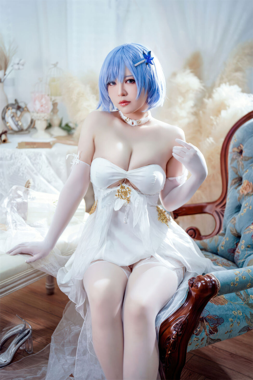 Coser@半半子 &#8211; 碧蓝航线 恰巴耶夫 白骑兵的旋律 礼服 (64P &#8211; 2V)