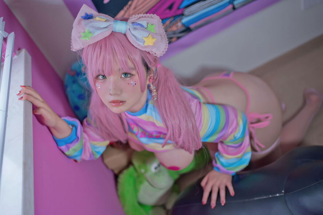 Coser@阿半今天很开心 – 粉色双马尾 (43P)