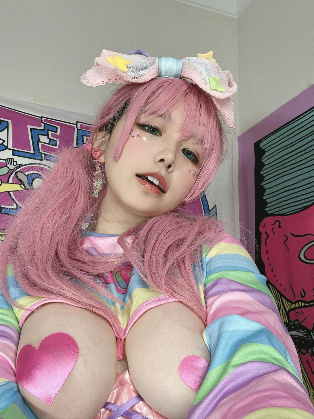 Coser@阿半今天很开心 – 粉色双马尾 (43P)