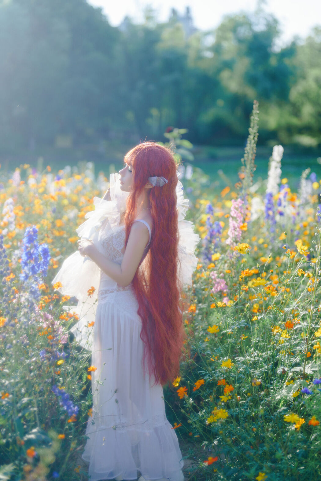 Coser@蠢沫沫 Chunmomo &#8211; 花丛婚纱 (67P)