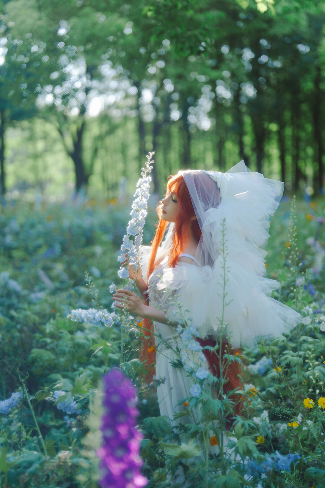 Coser@蠢沫沫 Chunmomo &#8211; 花丛婚纱 (67P)