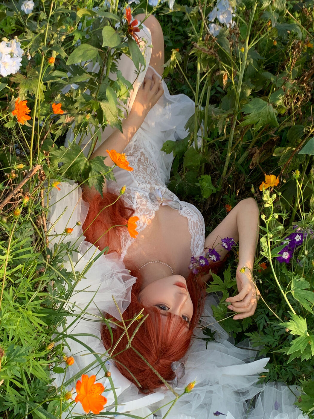 Coser@蠢沫沫 Chunmomo &#8211; 花丛婚纱 (67P)