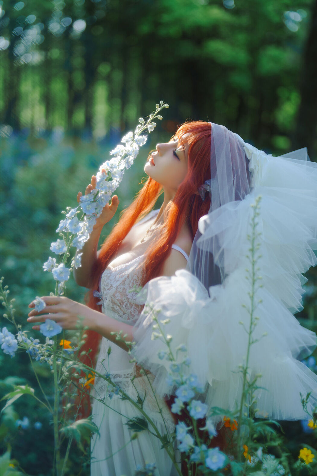 Coser@蠢沫沫 Chunmomo &#8211; 花丛婚纱 (67P)