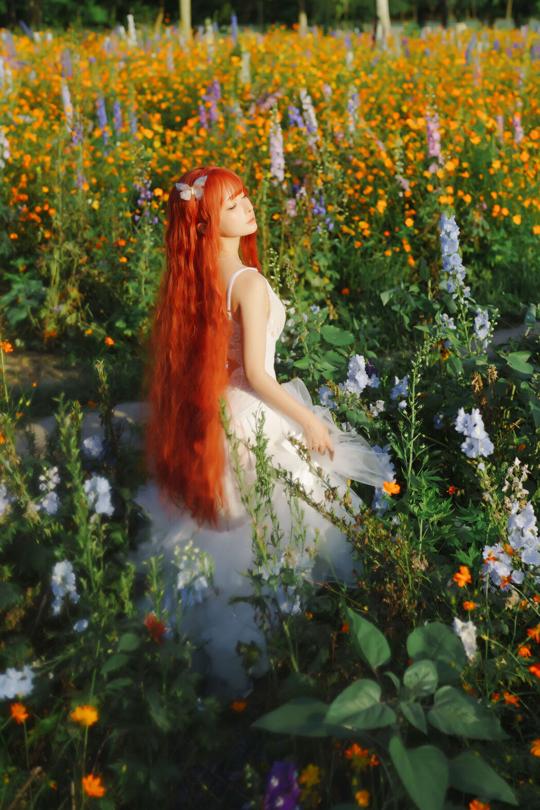 Coser@蠢沫沫 Chunmomo &#8211; 花丛婚纱 (67P)