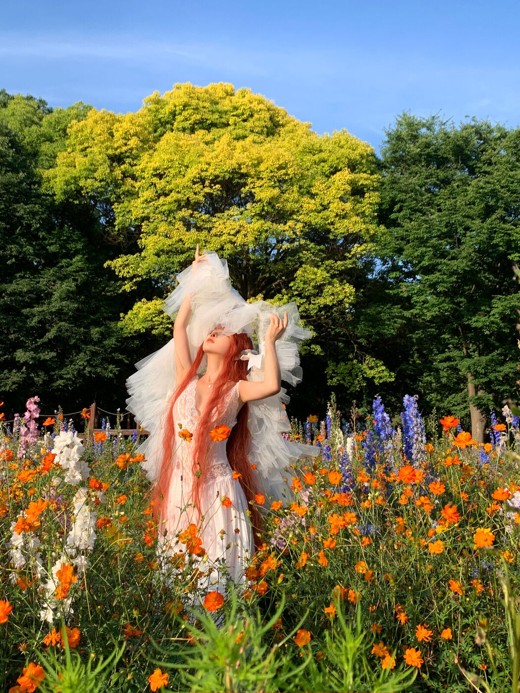 Coser@蠢沫沫 Chunmomo &#8211; 花丛婚纱 (67P)