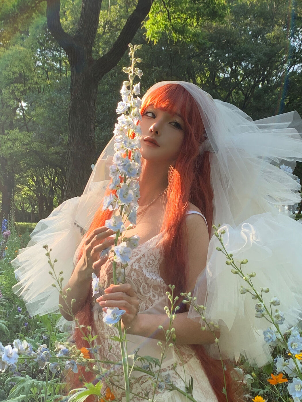 Coser@蠢沫沫 Chunmomo &#8211; 花丛婚纱 (67P)