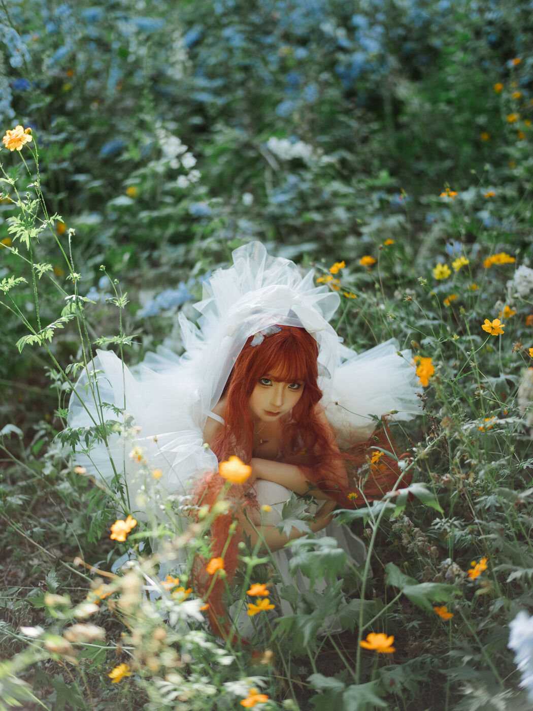 Coser@蠢沫沫 Chunmomo &#8211; 花丛婚纱 (67P)