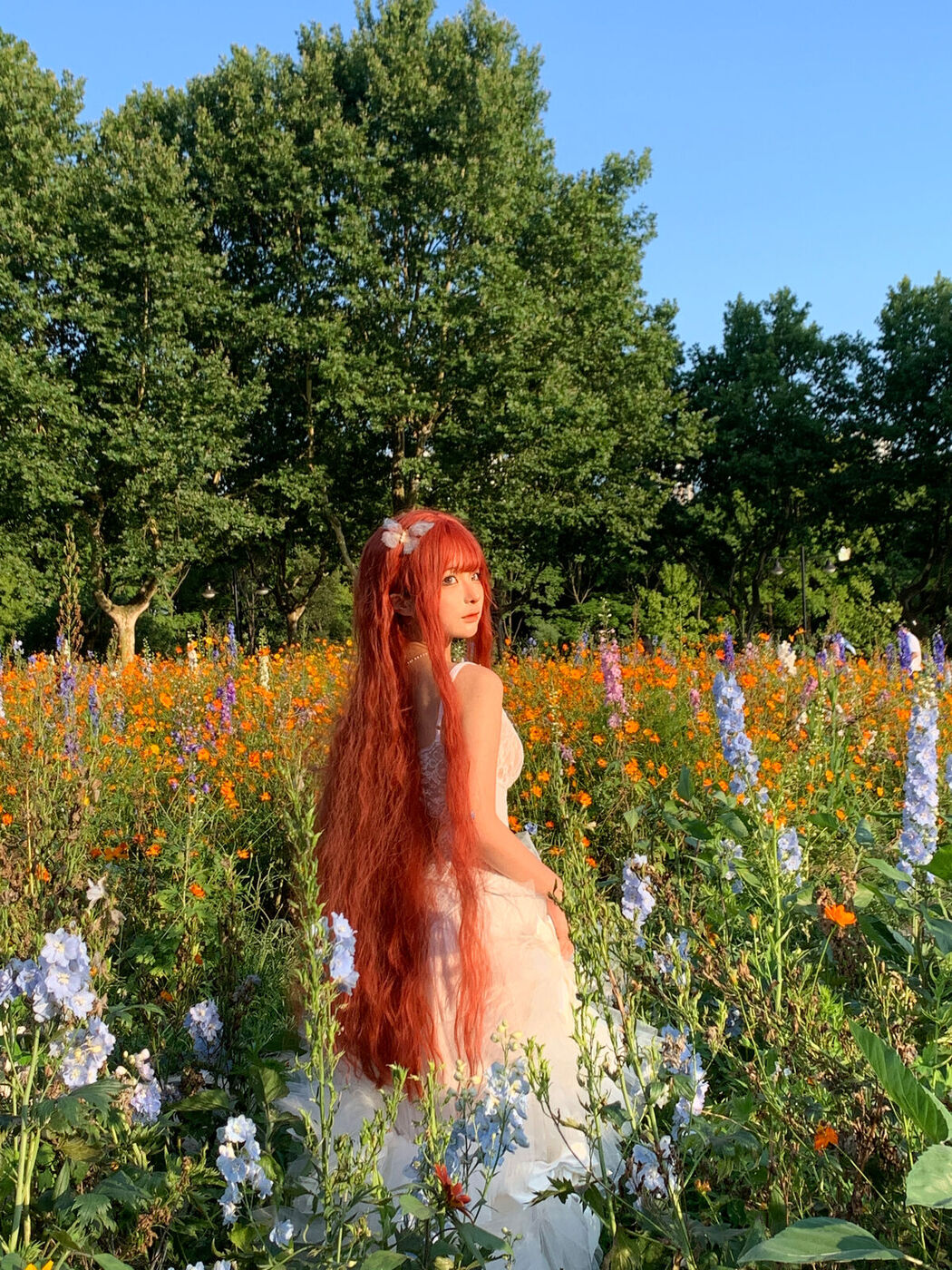 Coser@蠢沫沫 Chunmomo &#8211; 花丛婚纱 (67P)